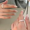 Korean Stylish Inspired Adjustable Pearl And Silver Ring For Women Modern Fashion 2023 Jewelry