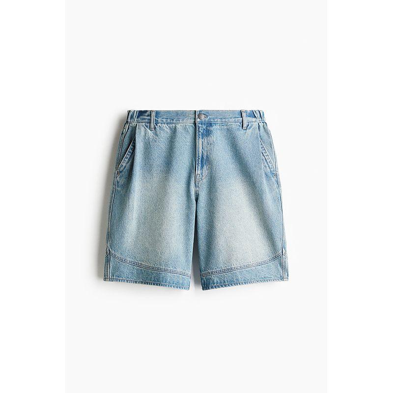 

HM 2025 Men s New Fall Wear Fashion Casual Baggy Denim Shorts 1294211 Blue XL