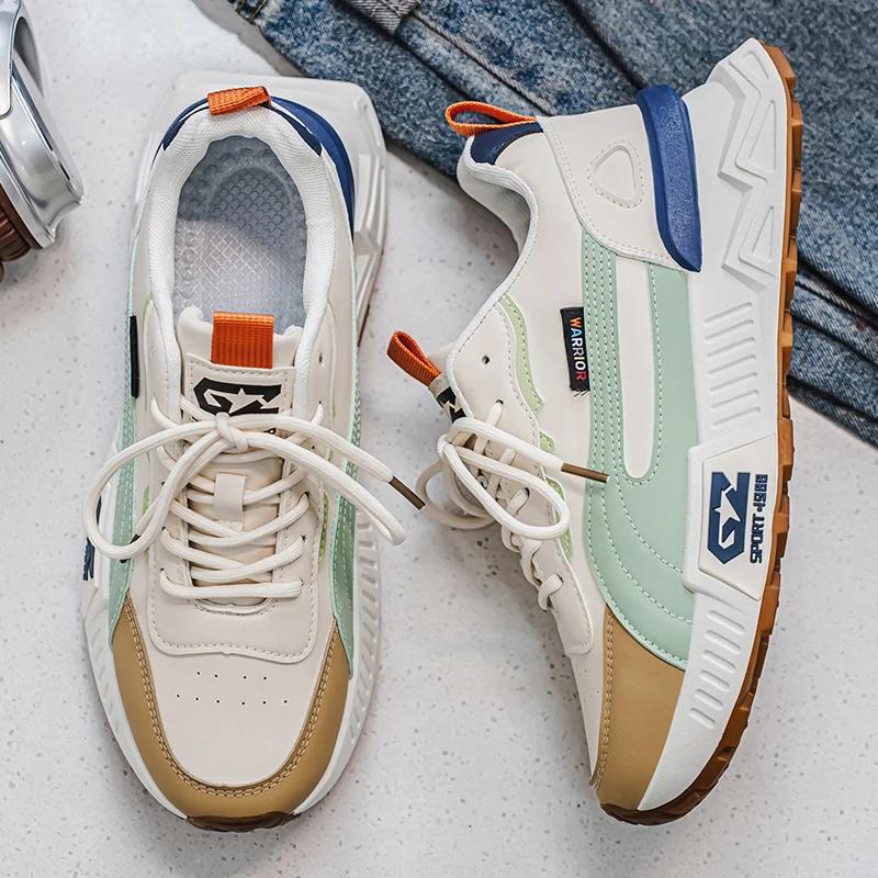 

New Men s Casual Sports Shoes Autumn AGan Old Man Running Platform Increase Versatile Trendy Shoes Artificial Leather Sole 44