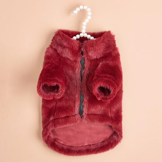 Cappotto invernale per animali domestici, comodo e lavabile, per bulldog, carlino, barboncino, maglione in pelliccia per esterni