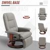 Reclining Swivel Chair, with Footrest - Grey