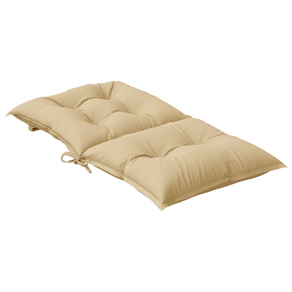 Vidaxl Low Back Chair Cushions, 6 Pcs, Beige Melange
