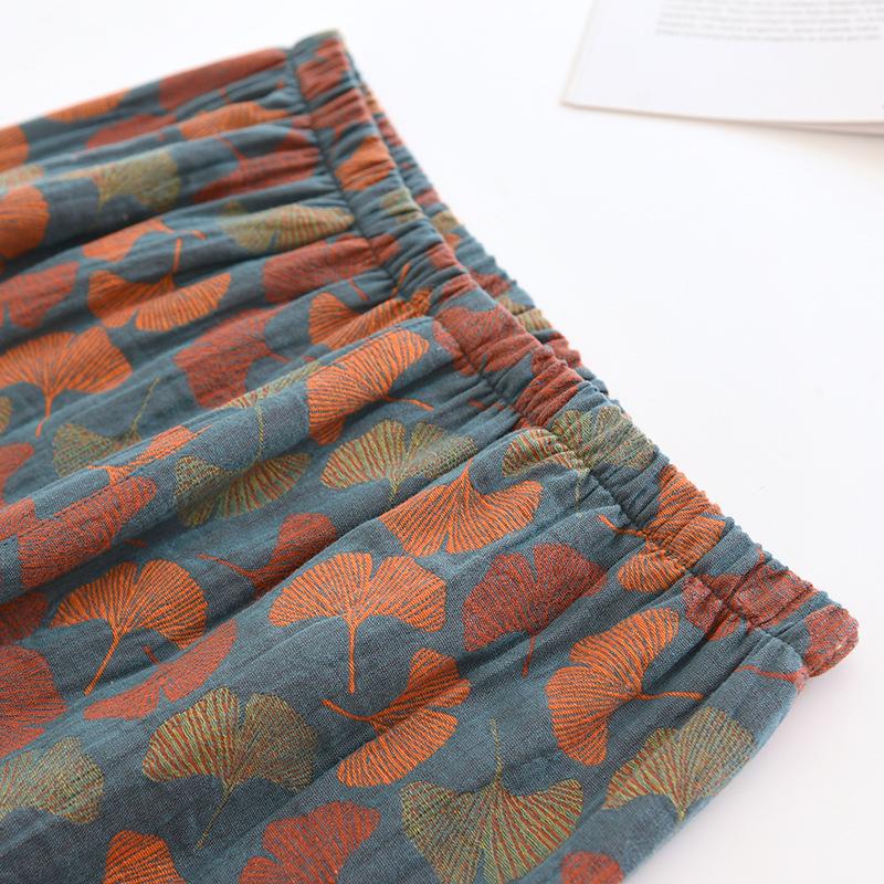 Damski Zestaw Piżamy Bawełnianej Plus Size, Kardigan Żakardowy z Długim Rękawem na Wiosnę/Lato