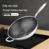 Lecai Honeycomb 410 Stainless Steel Non-Stick Wok