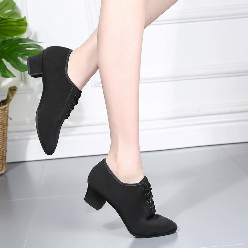 Latin Dance Shoes For Women Soft Square Dance Shoes Teachers Sailor Dance Shoes Adult Canvas Shoes Ballroom Dancing Sneakers