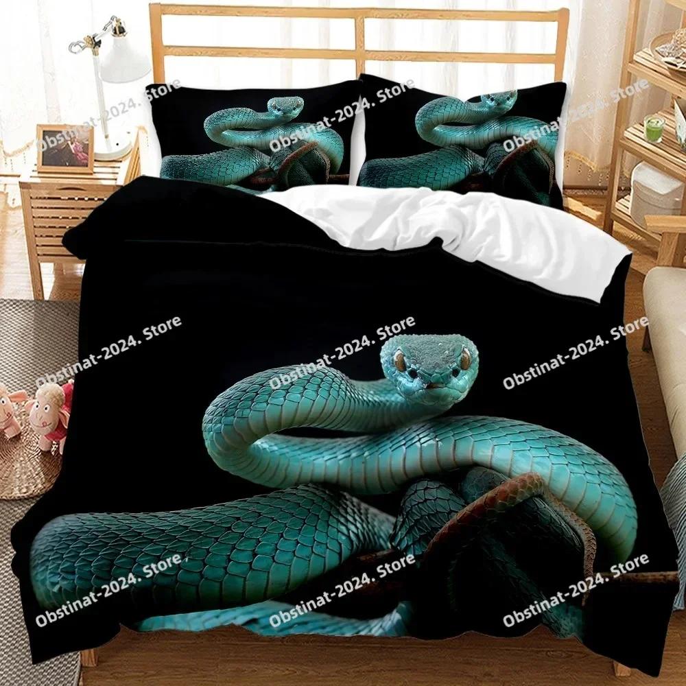 Schlangen-Bettwäsche-Set, Bettbezug-Set, 3D-Bettwäsche, Digitaldruck-Bettwäsche, Queen-Size-Bettwäsche-Set, modisches Design