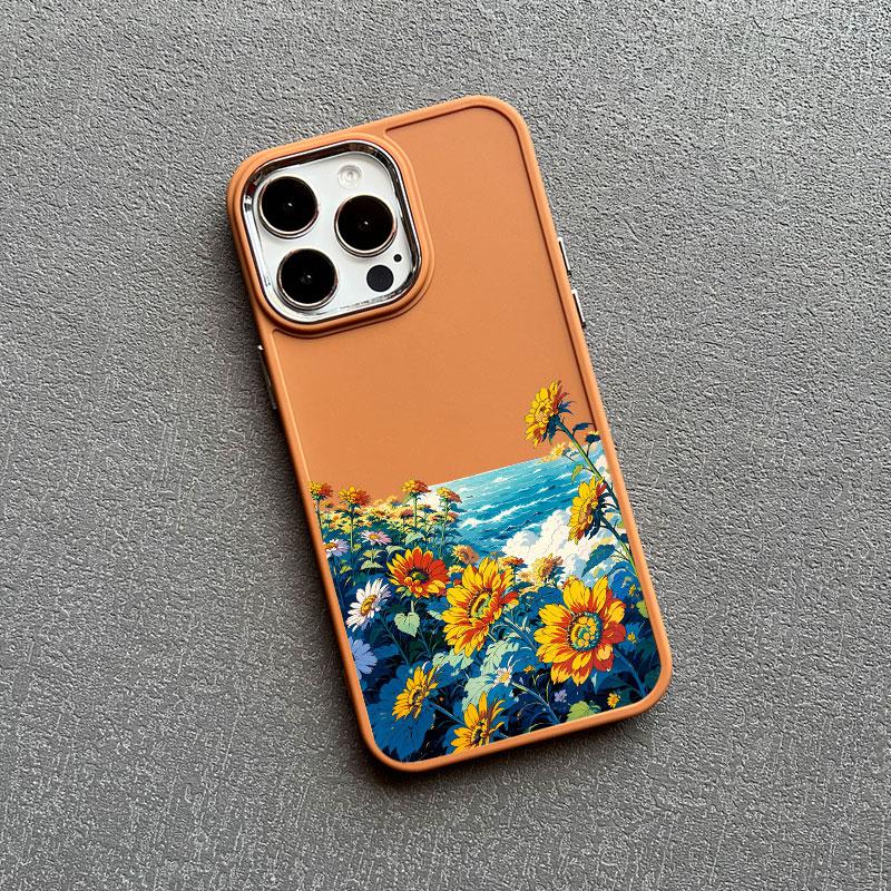 Summer Daisy Flower Phone Case for IPhone 11 12 13 14 15 Pro Max 15 14 8 7 Plus SE 2020 XS X XR Shockproof Silicone Back Cover