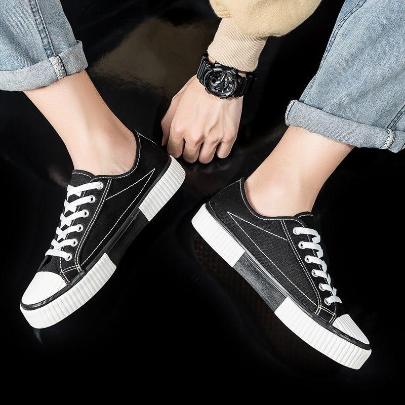 Fashion Platform Lace-up Men's Casual Shoes Flat Wear to Work Male Shoe Common Breathable Low Price Classic Original Walking Sneakers