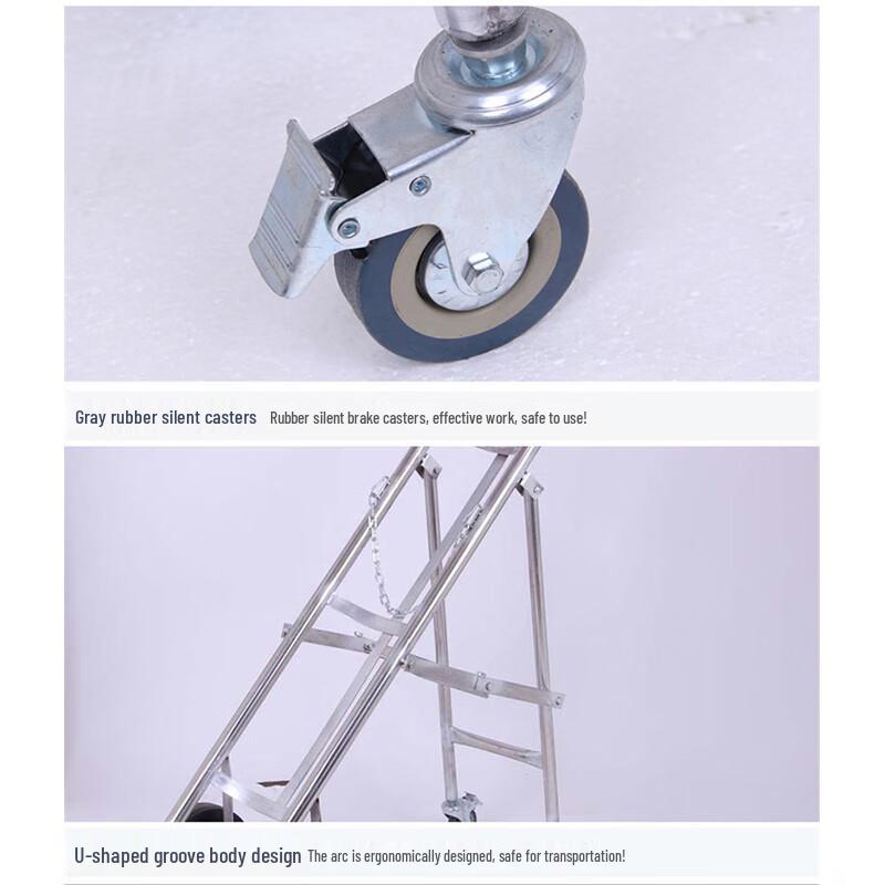 Luogang 304 Stainless Steel Single Gas Cylinder Cart