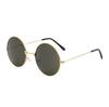 Retro Round Sunglasses: Unisex Metal Frame with Mirror Lenses