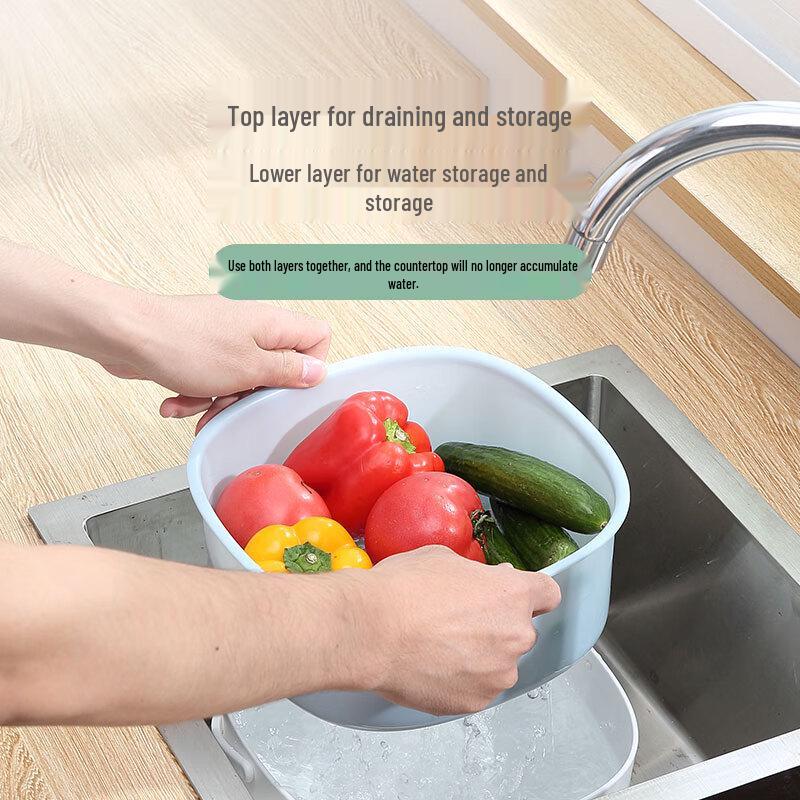 Doppelschichtiger Küchenabtropfkorb