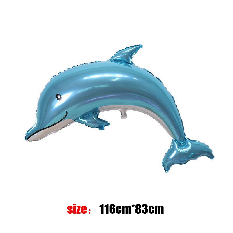 

2/5pcs New Large Dolphin Aluminum Foil Balloons Wedding Decoration Birthday Party Layout Cartoon Floating Helium Balloon Toys 2pcs синий