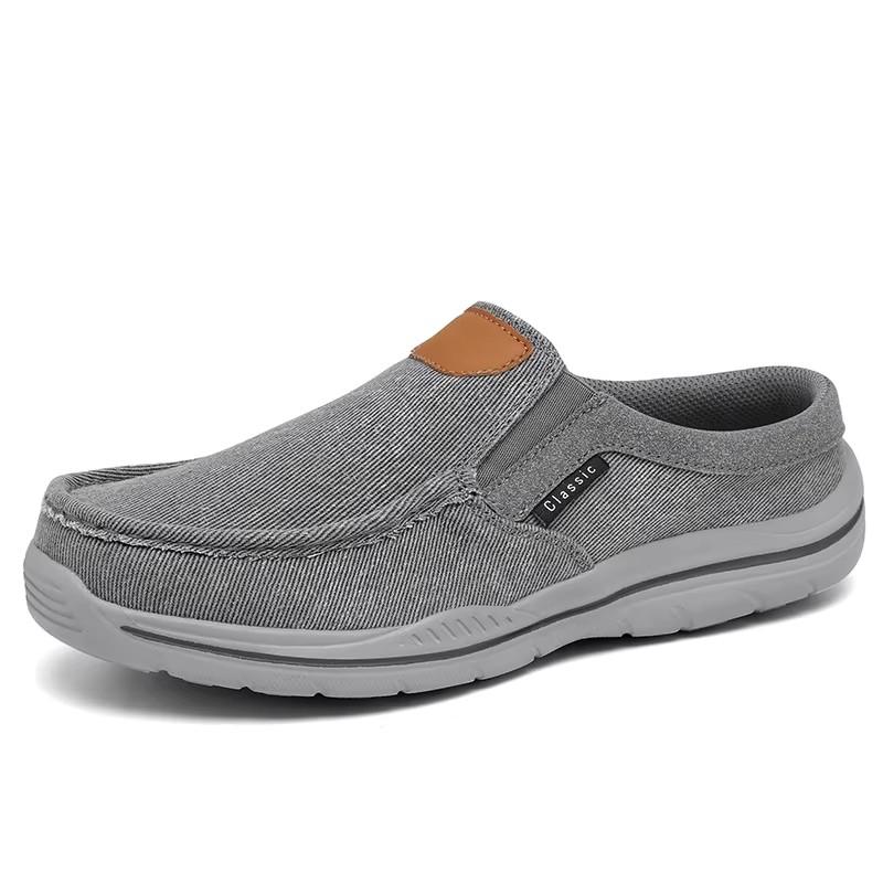 Men's Canvas Slippers Outdoor Anti-slip Casual Slippers Fashi Lightweight Half Slippers Comfortable Walking Men's Shoes