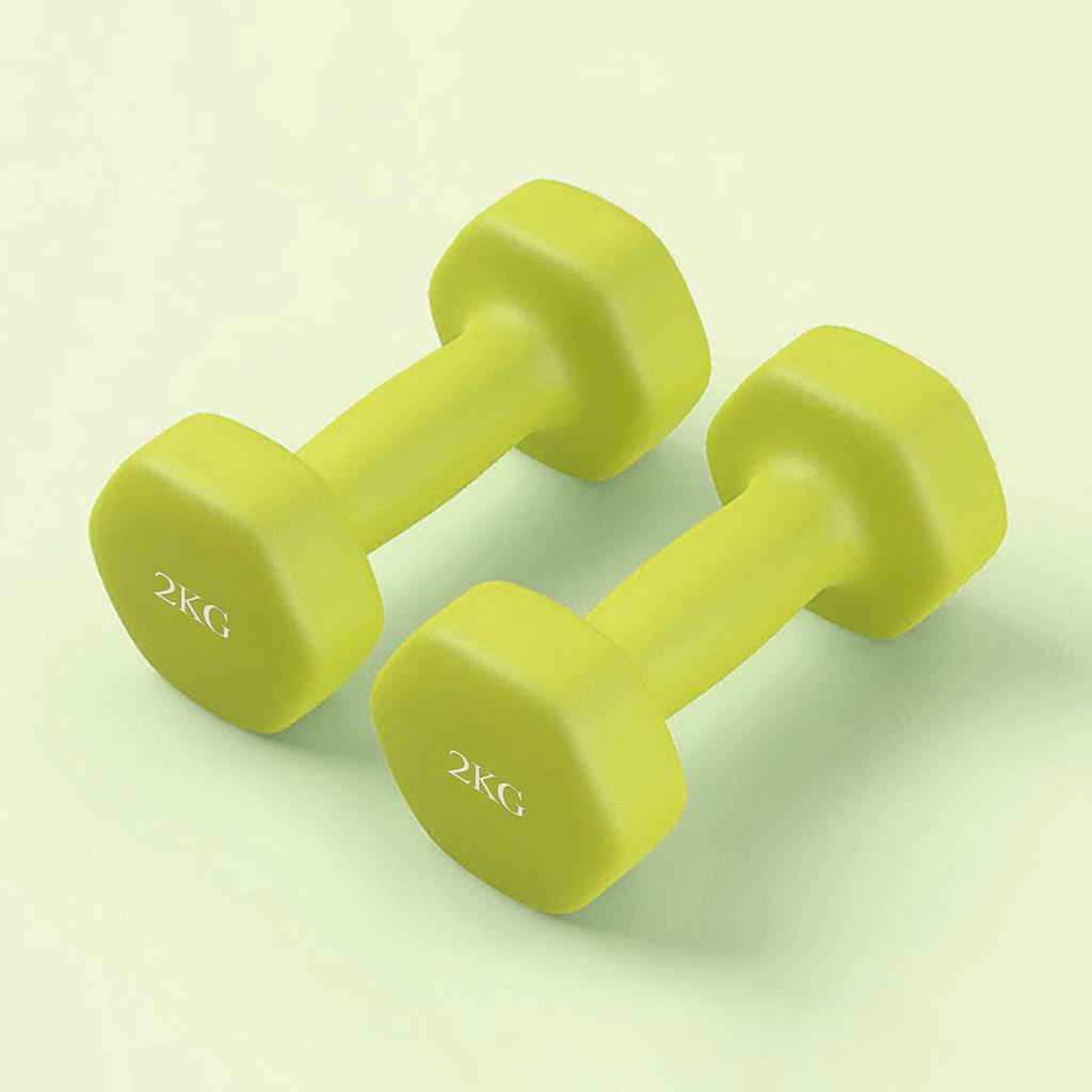 MOJEER Dumbbells of Colors to Choose Strength Iron Soft Coating HB 2kg x [Set 2 1kg, 2kg, 3kg, 4kg, 5kg, 6kg, 8kg, 10kg] [8 From] [Eco-Friendly