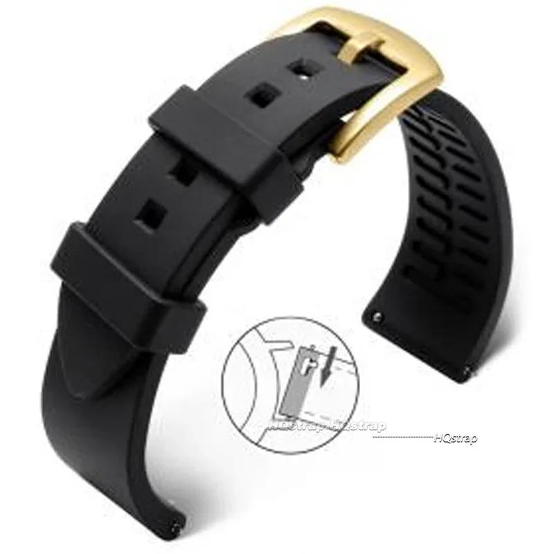 

Quick Release Silicone Rubber Watch Strap 20mm 22mm Sports Watchband Black Green Orange Blue Wristband Bracelets 18 19 21 24mm 21mm