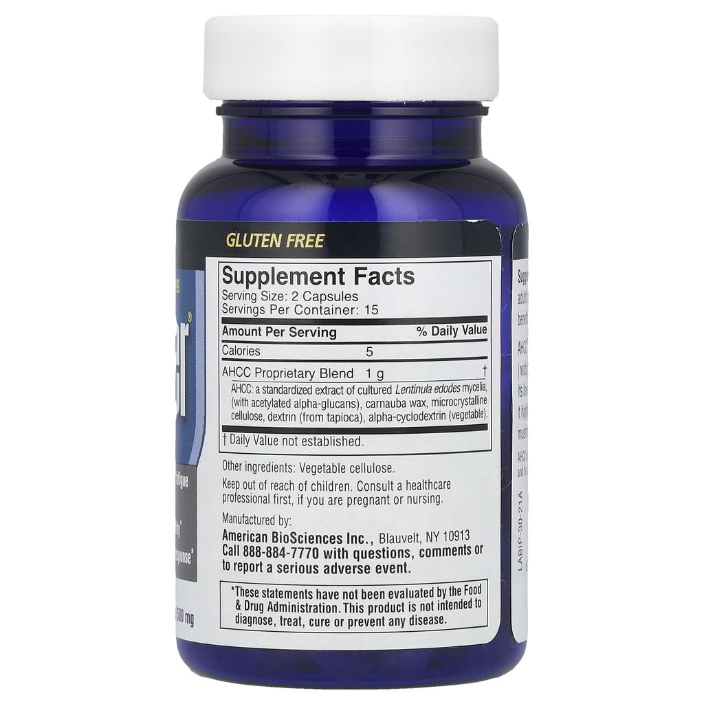 Immpower®, Ahcc® Immunhelsebooster, Vegetabilske kapsler 30