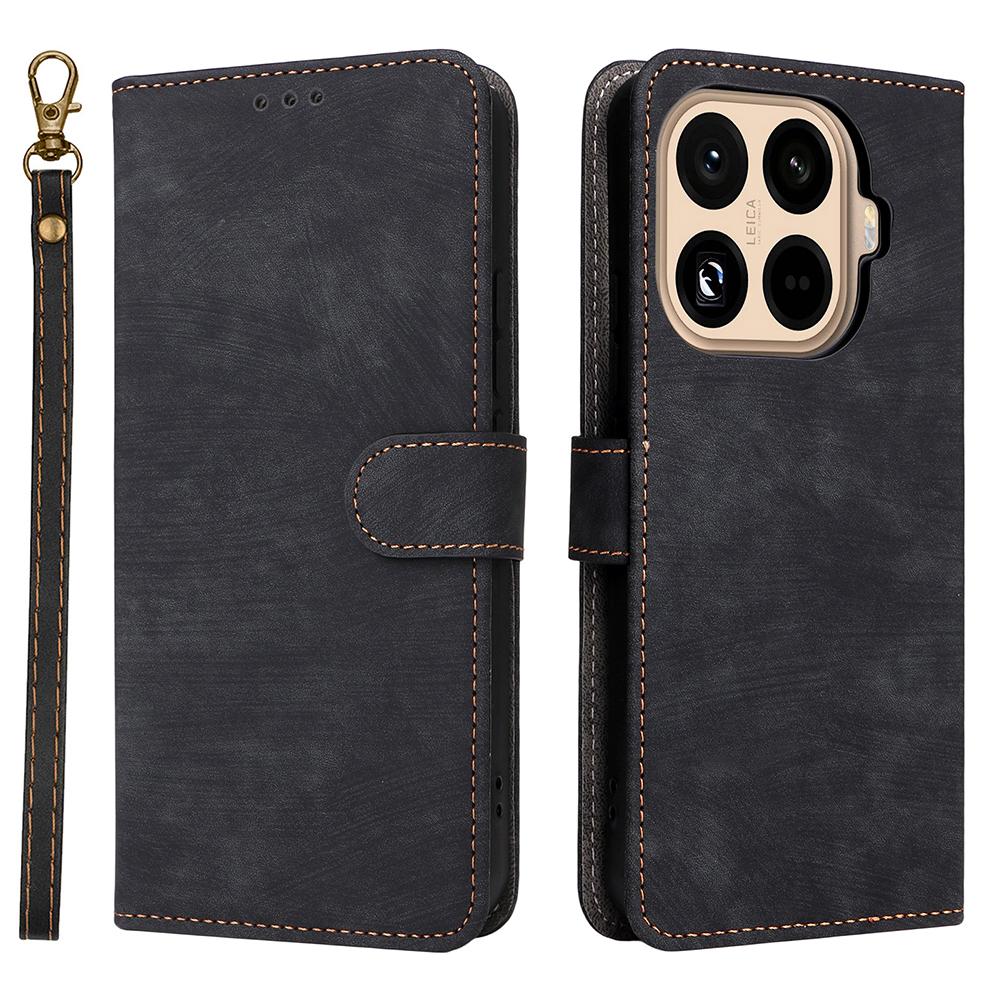 For Xiaomi 15T Pro Case Wallet RFID Blocking PU Leather Phone Cover Stand with Strap