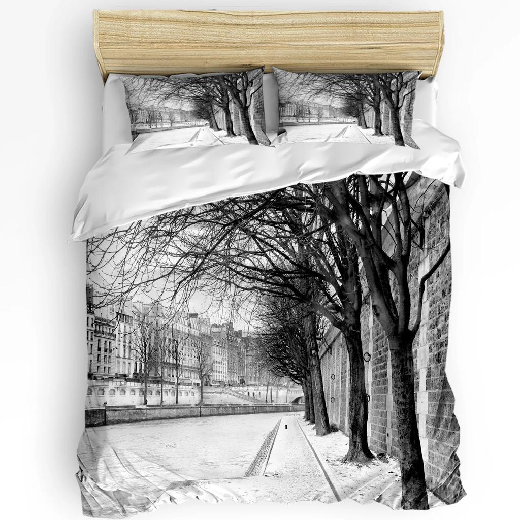 Black And White Checkered Simple Plaid Duvet Cover With Pillow Case Custom 3pcs Bedding Set Quilt Cover Double Bed Home Textile