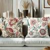 Floral Patterned Throw Pillows For Home Decoration Polyester Pillowcase, Sofa Decorative Cushion Cov Headboard Pillow