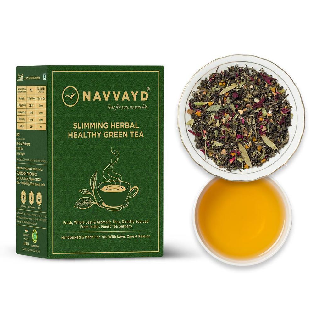 Green Tea for Weight Loss (100 G), Slimming Herbal Healthy Green Tea Navvayd