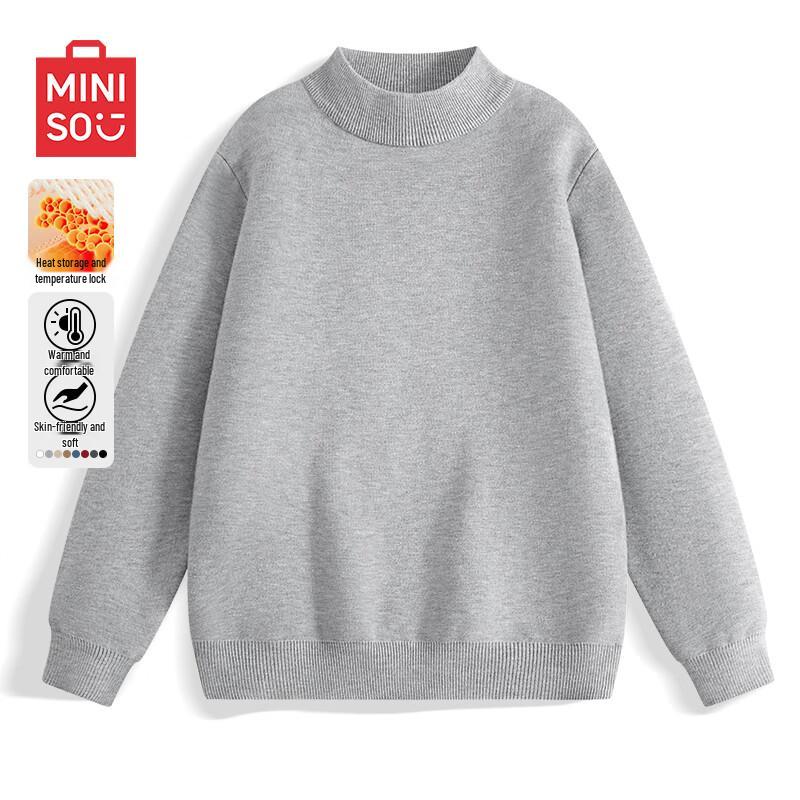 MINISO Men s Retro Mock Neck Knit Sweater