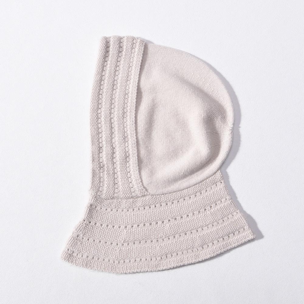 Balaclava hat, scarf, one-piece pullover, one-piece hat with lining, thermal windproof hat, autumn and winter knitted hat