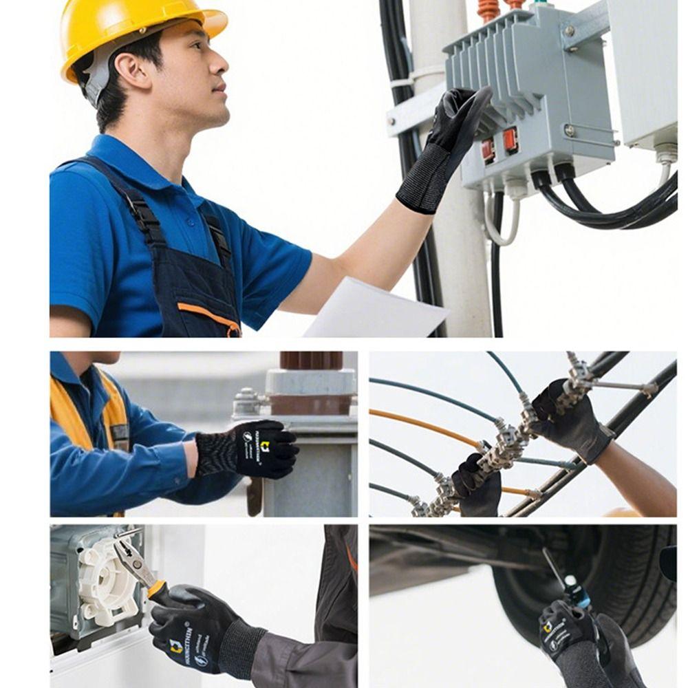 Ultratunna Säkerhetselektrikerhandskar Nitril Anti-stöt Handskar Elektrikerarbete