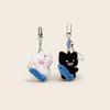 Fish Cat With Plush Keychain Animal Keyring Cartoon Pendant Cute Kids Gifts