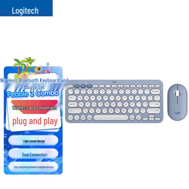 

Logitech Pebble 2 Combo Wireless Keyboard and Mouse Set