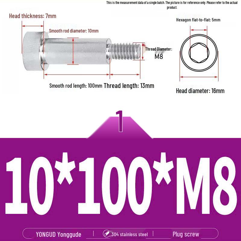 304 Stainless Steel Hex Socket Shoulder and Step Screw Set
