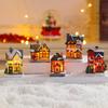 Festive Glowing Resin Small House - Holiday Window Display & Kids' Gift