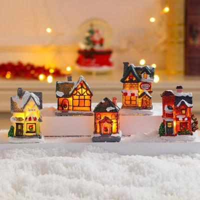 Festliches Leuchtendes Harz Kleines Haus - Feiertags-Fensterdekoration & Kindergeschenk