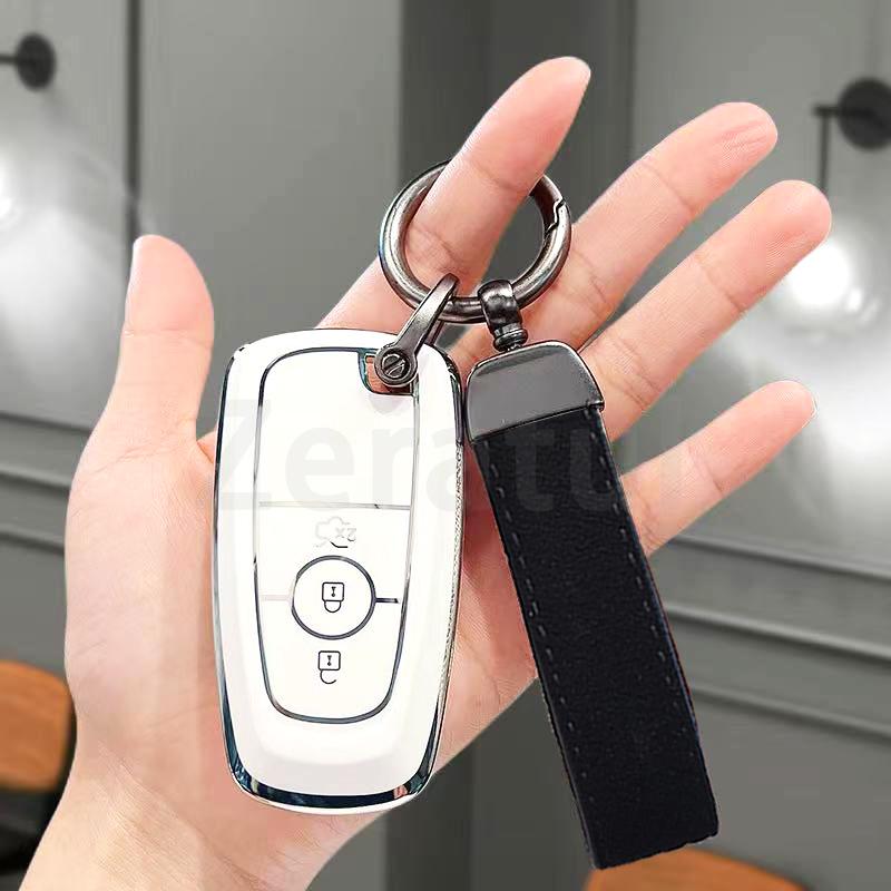 For Ford Edge Explorer Mustang Fusion Raptor F250 F350 F450 F550 Car Key Shell Fob Cover Smart Remote Accessories Keychain