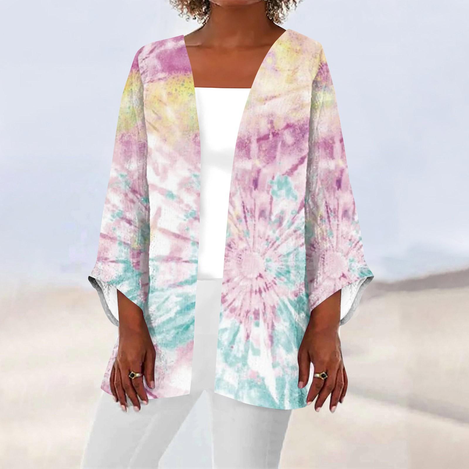 

Women s Casual Fashion Printed Lightweight Medium Length Jacket Cardigan XXXXXL розовый