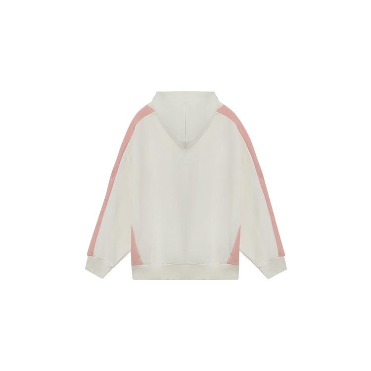 (WMNS) New Balance Colorblock Casual Sports Hoodie White Women's AWT03398-WT
