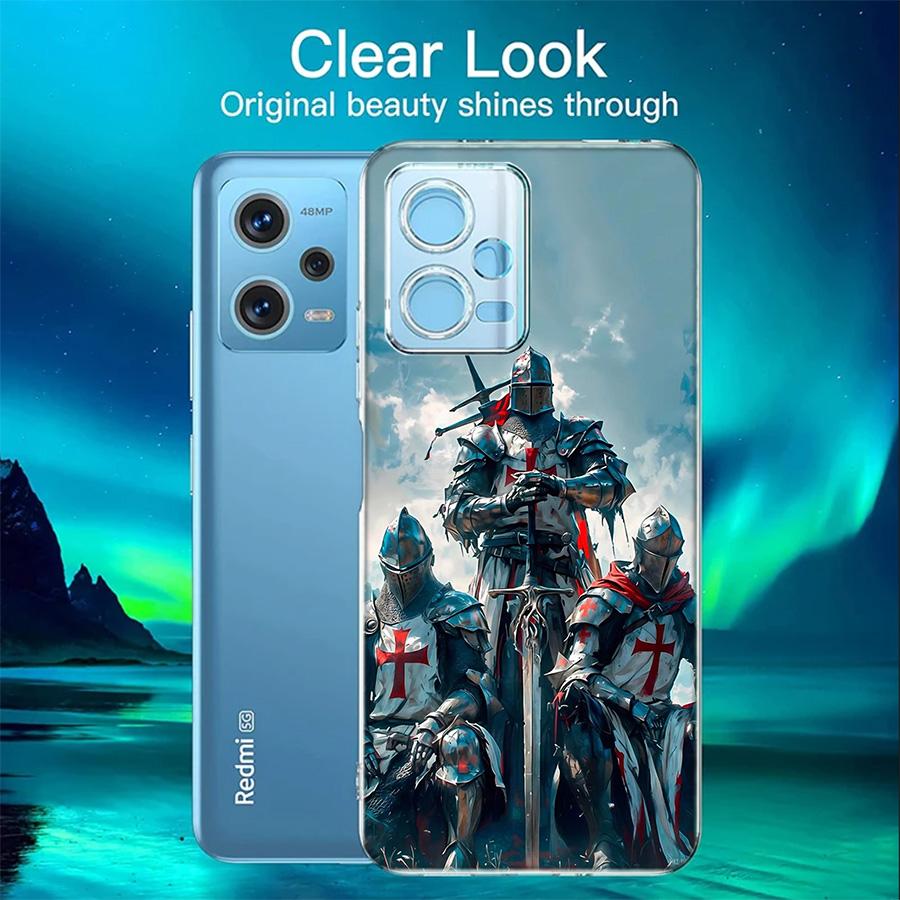 The Bright Red Crusade Phone Case For Redmi 12 13C 12C 15C 9 10 10C Note 13 Pro Plus 14 15 Pro 9T 9C 9A TPU Soft Cover Clear Cel