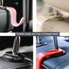 Amooca Universal Multifunctional Car Vehicle Headrest Hook, Organizer Hanger Storage Hook For Bag Purse Cloth Grocery (Beige Set Of 4)