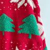Autumn and Winter New Christmas Tree Jacquard Round Neck Long Sleeve Thick Knitted Hoodie Christmas Sweater for Women 3553 KTB