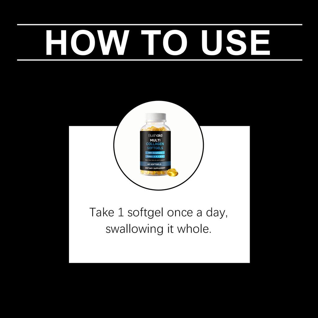 BUSHAID Collagen Capsules: Care for Skin, Hair, Nails, Joints
