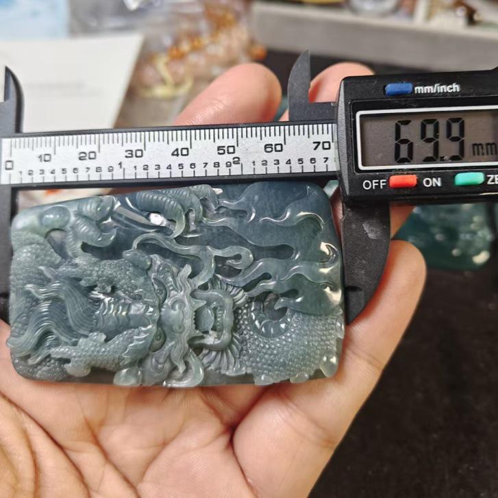Dragon Brand Jadeite Jade Pendant Carving for Men & Women - A Grade Formal Wear