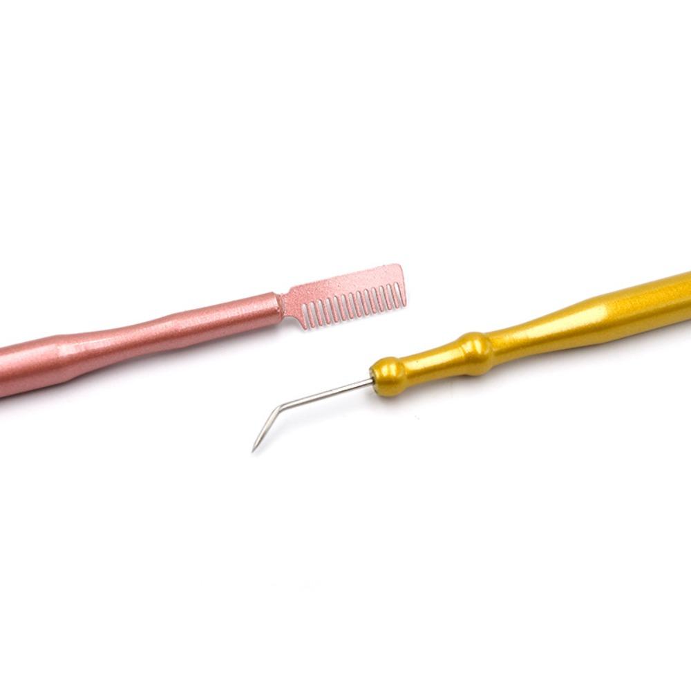 Professional Metal Eyebrow Comb 2-in-1 Lifting Separating Eyelash Assistance Tool Eyelash Perm Lash Tool Beauty Tool