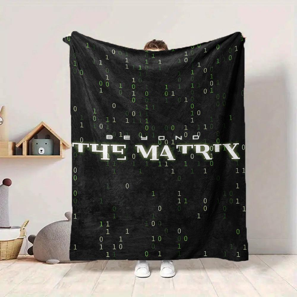1pc The Matrix Flannel Throw Blanket - HD Printed Lightweight Soft Warm All-Season Blanket for Sofa, Bed, Travel, Camping 035