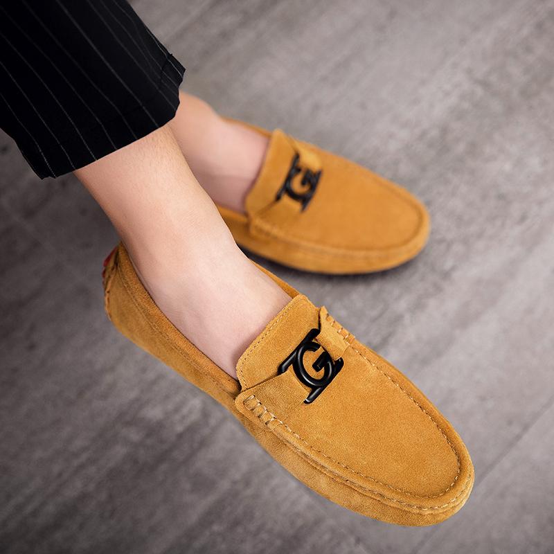 Mens Loafers Leather Luxury Designer Spring Summer Moccasins Men Loafer Suede Casual Shoes Men Flats Lightweight Driving Shoes