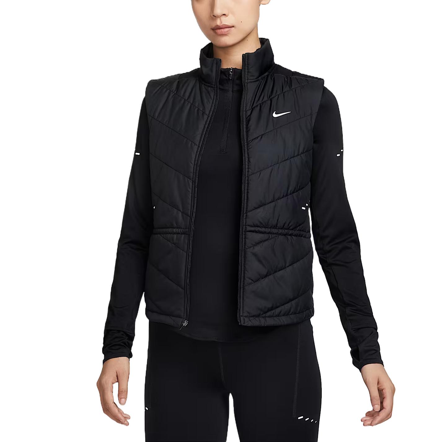 Nike Therma Vests Women s Black Stand Collar Moderate Other HV2656-010 L