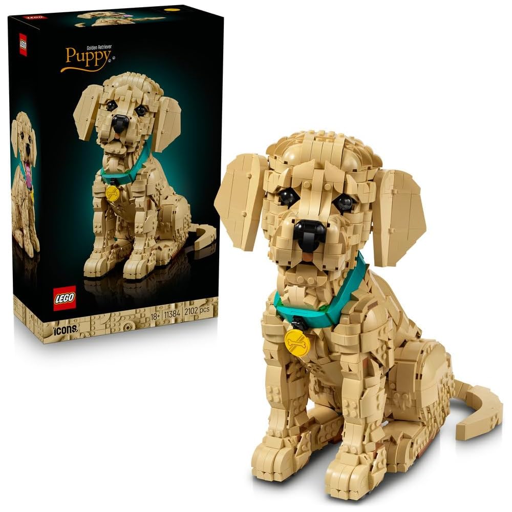 

LEGO Icon Golden Retriever Puppy Toy Block Figure for Home Decor Gift for Men and Women 11384