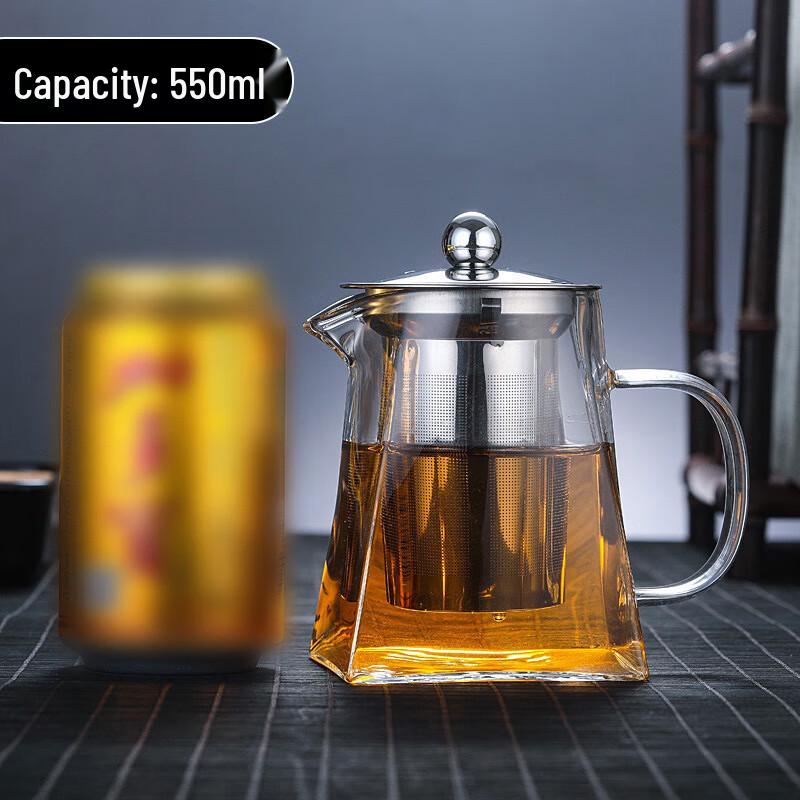 Kung Fu Glass Teapot Set with Stainless Steel Filter