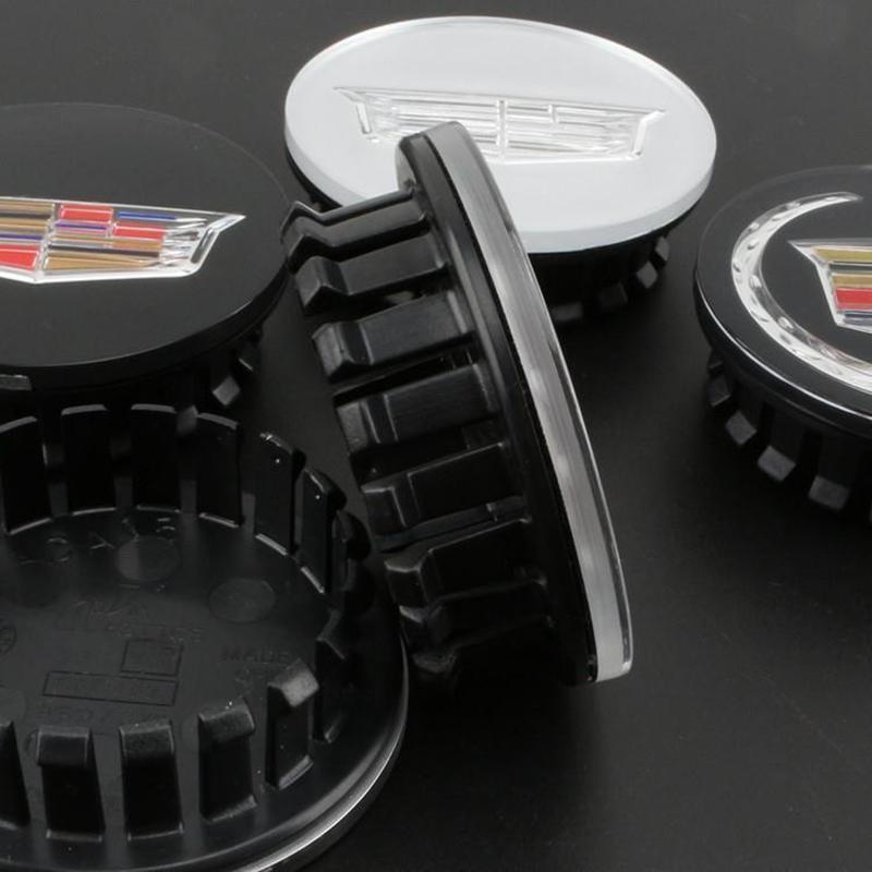 4pcs 66mm Acrylic Car Wheel Center Hub Caps Cover for Cadillac BLS CT4 CT6 CTS SLR SLS SRX XT4 XT5 XT6 XTS Escalade Deville DTS