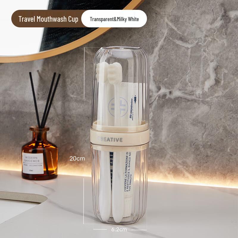 JONJOT Portable Travel Toothbrush Holder & Rinse Cup