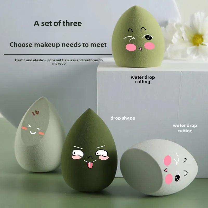 Beauty Egg Makeup Svampsett: Elastisk luftpute, Powder Puff Tool
