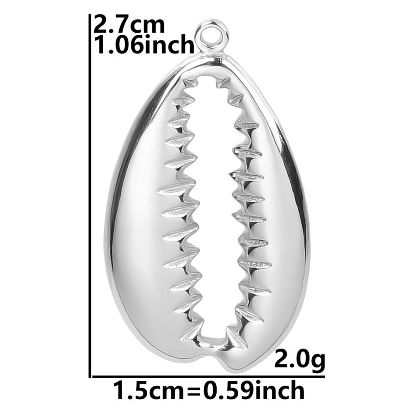 Starfish Conch Fish Tail Silver Color Stainless Steel Charms For Jewelry Making Supplies Ocean Animal Pendant 6pcs/Lot Breloque